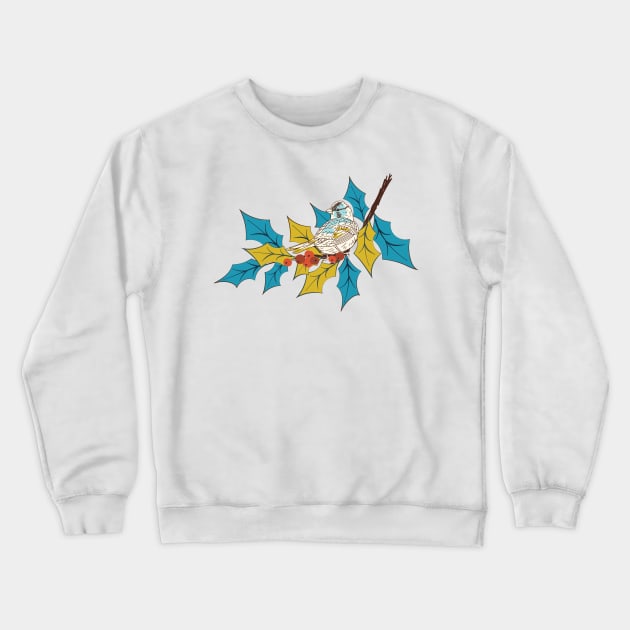 Berries and Birds Crewneck Sweatshirt by SWON Design